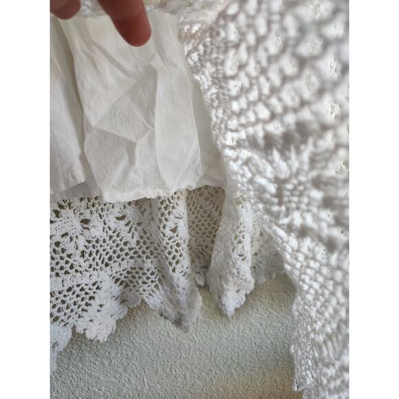 Lulus Women's Crochet Boho 2 layer Mid Length Skirt-M - Picture 3 of 6